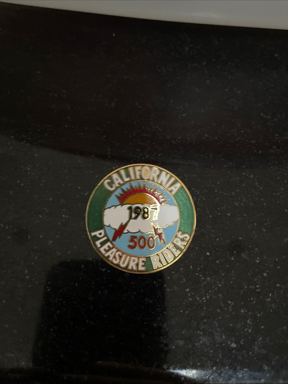 California Pleasure Riders Enamel Pin - Green/Gold
